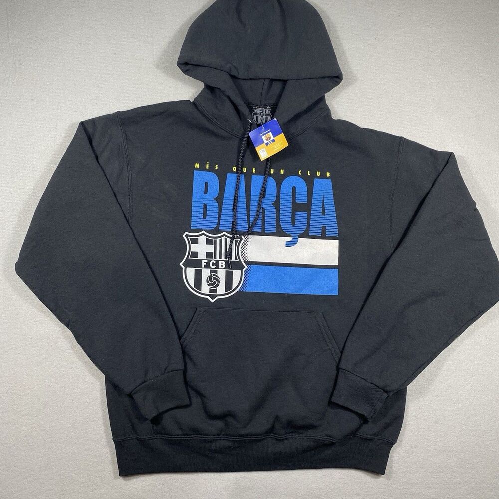 Barca Hoodie Sweatshirt Men FCB Barcelona Football M Pullover NWT New Soccer